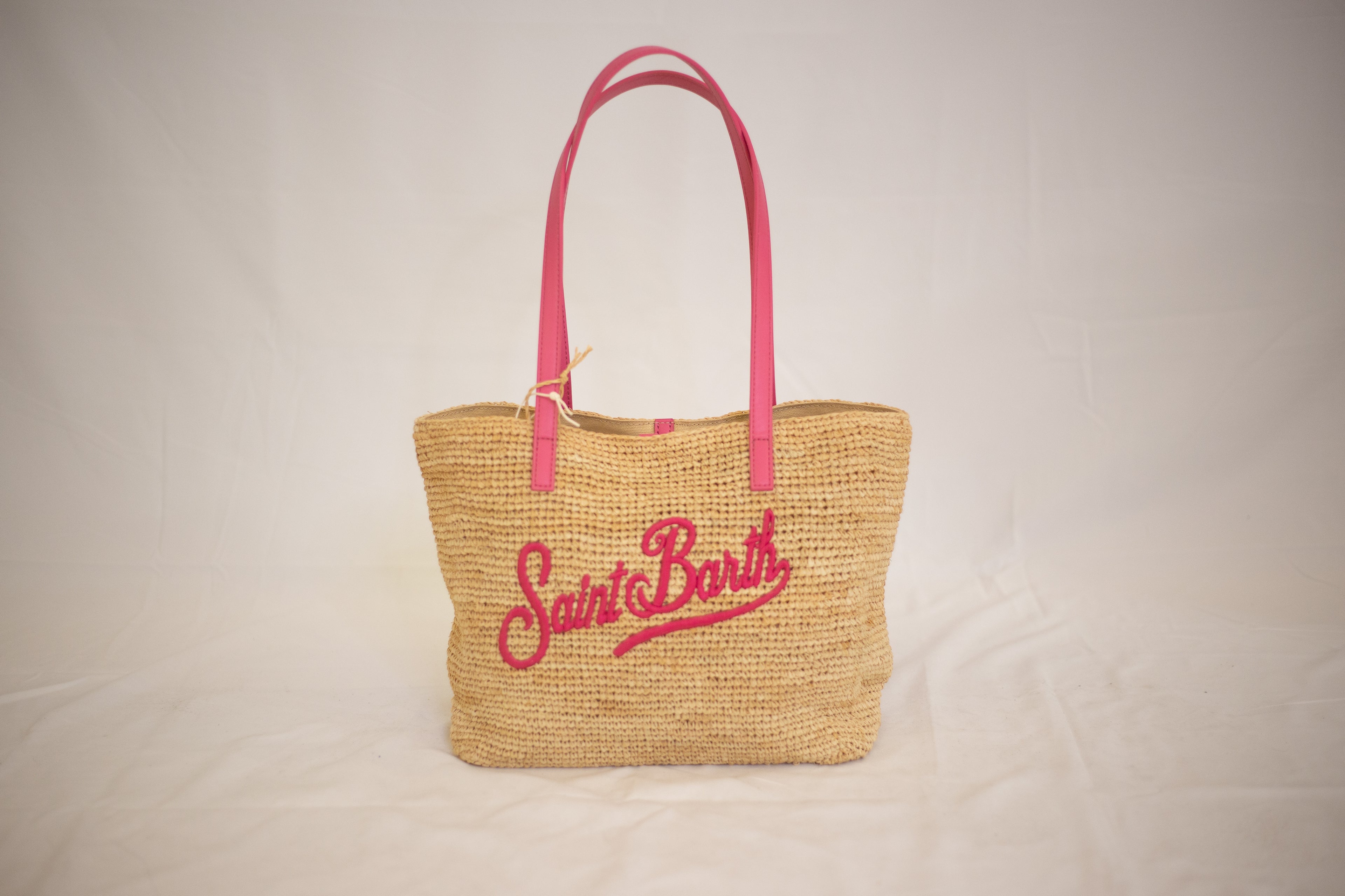 Borsa Saint Barth Raffia City Mid
