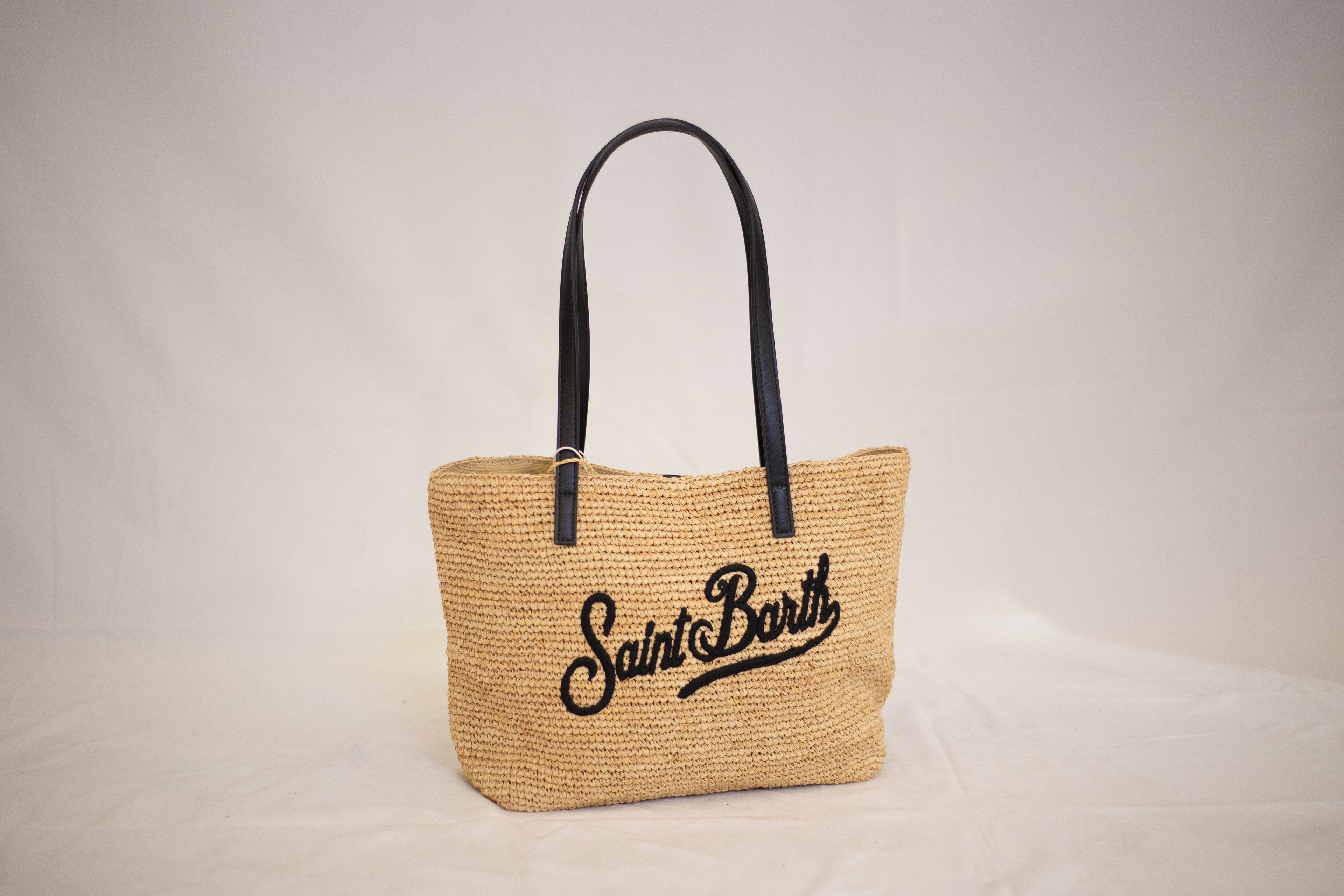 Borsa Saint Barth Raffia City Mid